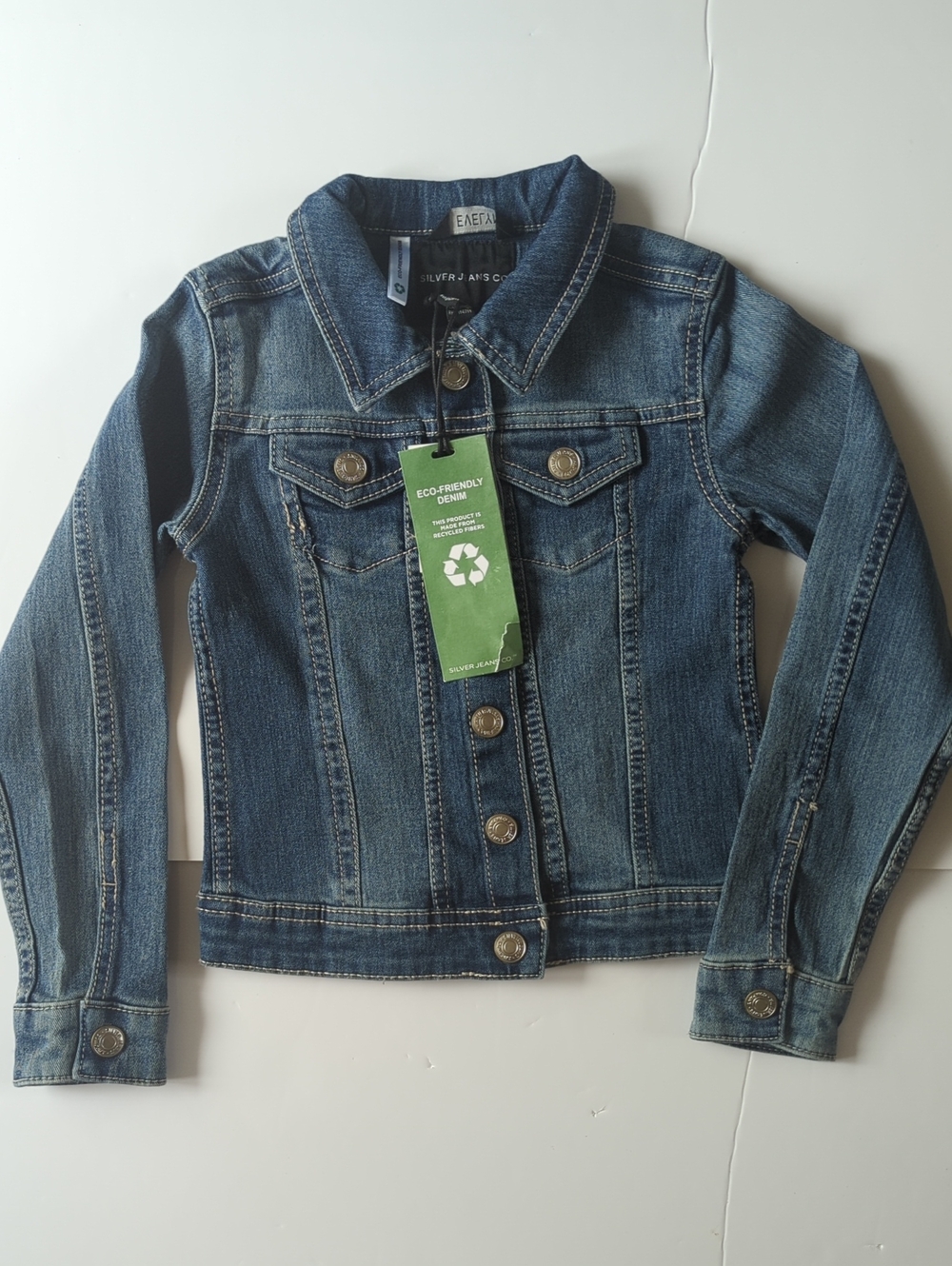 Silver Jeans Dark Blue Denim Jacket for Kids